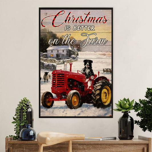 Farming Poster Prints | Christmas on the Farm | Wall Art Gift for Farmer