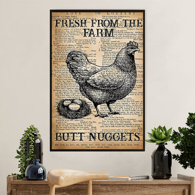 Farming Poster Prints | Fresh From The Farm | Wall Art Gift for Farmer