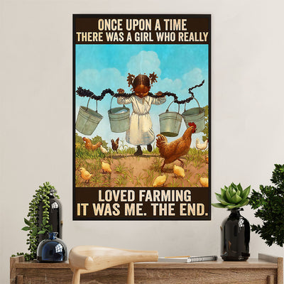 Farming Canvas Wall Art Prints | Girl Loves Farming | Home Décor Gift for Farmer