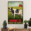 Farming Poster Prints | Netherlands Cow Cattle | Wall Art Gift for Farmer