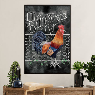 Farming Poster Prints | Life Is Better On The Farm | Wall Art Gift for Farmer