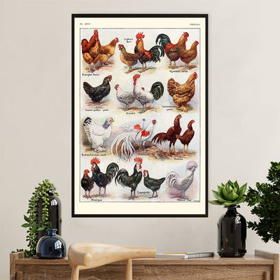 Farming Canvas Wall Art Prints | Chickens | Home Décor Gift for Farmer