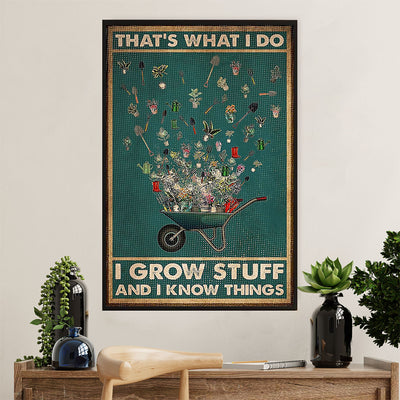 Farming Poster Prints | Grow Stuff, Know Things | Wall Art Gift for Farmer
