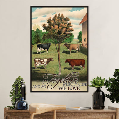 Farming Poster Prints | Built A Life We Love | Wall Art Gift for Farmer