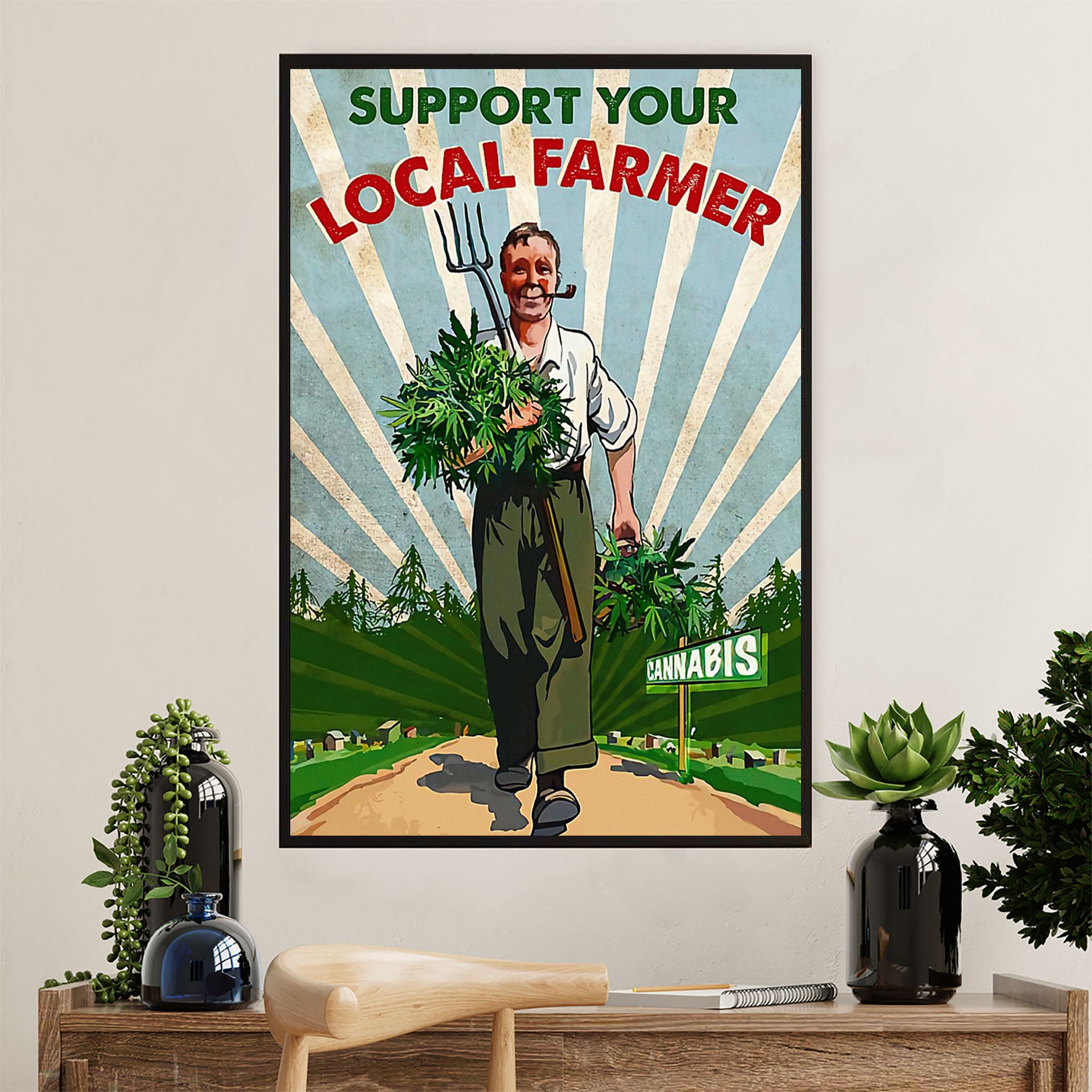 Farming Canvas Wall Art Prints | Local Farmer | Home Décor Gift for Farmer