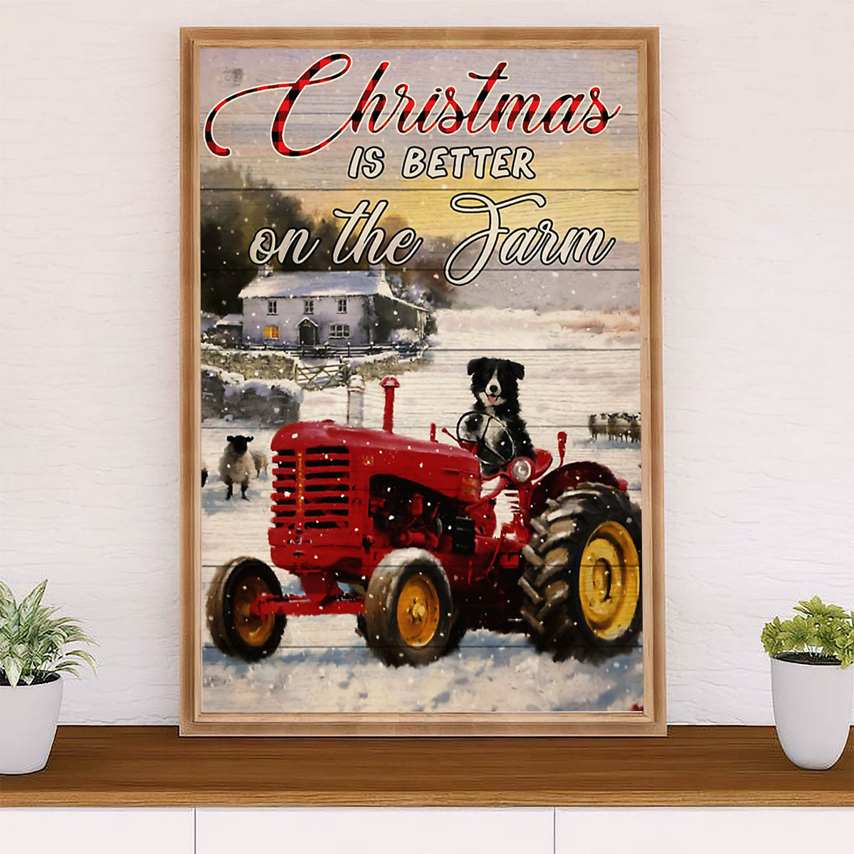 Farming Poster Prints | Christmas on the Farm | Wall Art Gift for Farmer