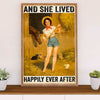 Farming Canvas Wall Art Prints | Horse Farm - She Lived Happily | Home Décor Gift for Farmer