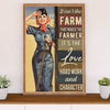 Farming Canvas Wall Art Prints | Love Hard Work & Character | Home Décor Gift for Farmer