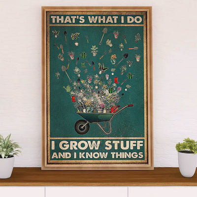 Farming Poster Prints | Grow Stuff, Know Things | Wall Art Gift for Farmer