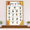 Farming Poster Prints | Types of Bee | Wall Art Gift for Farmer