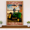 Farming Canvas Wall Art Prints | Get Old When Stop Farming | Home Décor Gift for Farmer