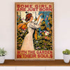 Farming Canvas Wall Art Prints | Girls Born With The Garden | Home Décor Gift for Farmer