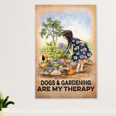 Farming Canvas Wall Art Prints | Dogs & Gardening | Home Décor Gift for Farmer