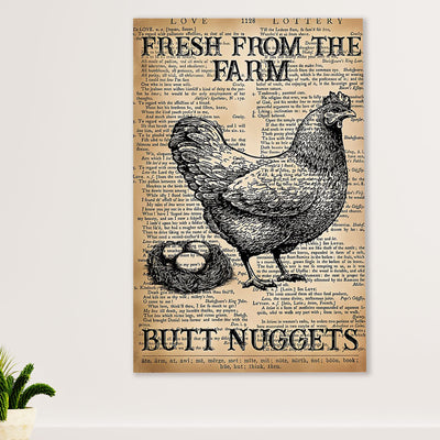 Farming Poster Prints | Fresh From The Farm | Wall Art Gift for Farmer