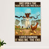 Farming Poster Prints | Girl Loves Farming | Wall Art Gift for Farmer