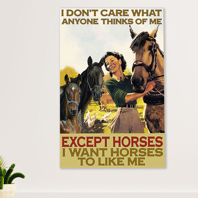 Farming Poster Prints | Girl Loves Horse | Wall Art Gift for Farmer