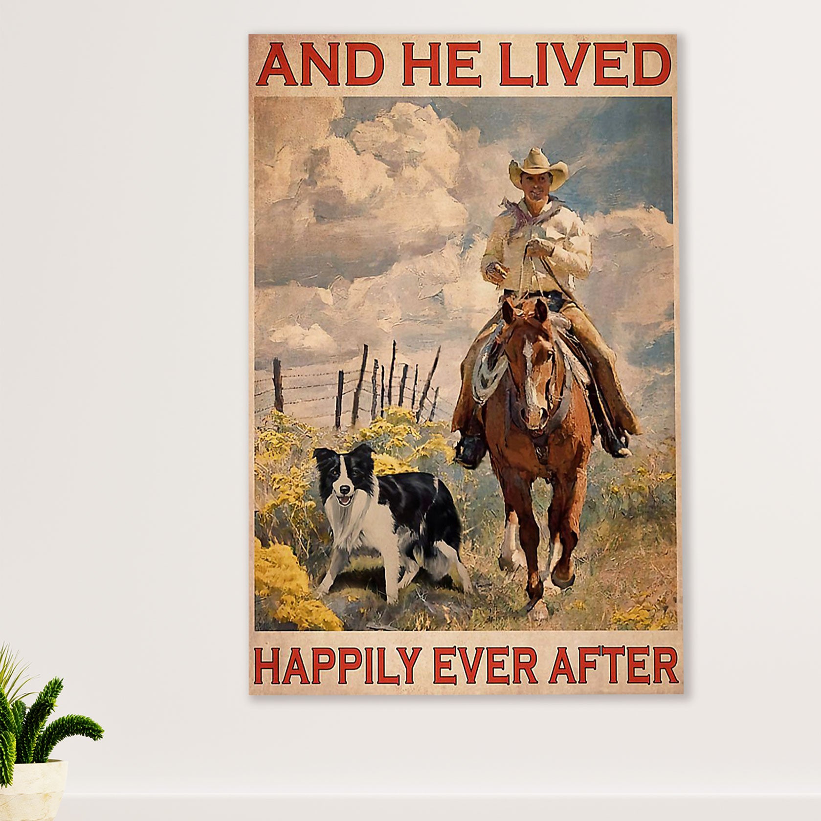 Farming Poster Prints | He Lived Happily | Wall Art Gift for Farmer