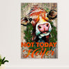 Farming Canvas Wall Art Prints | Not Today Heifer | Home Décor Gift for Farmer