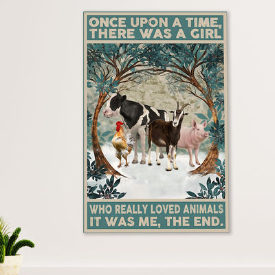 Farming Poster Prints | Girl Loves Farm Animals | Wall Art Gift for Farmer