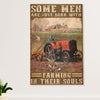 Farming Poster Prints | Men Born With Farming | Wall Art Gift for Farmer