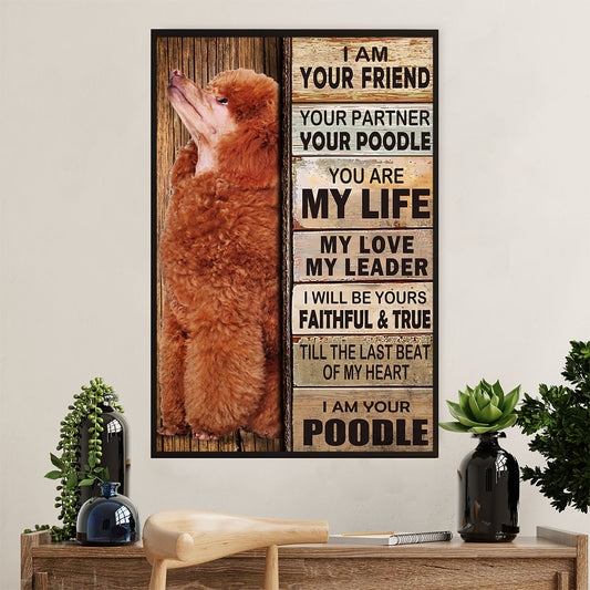 Poodle Best Friend Dog Poster Prints | Wall Art Gift for Poodle Puppies Lover