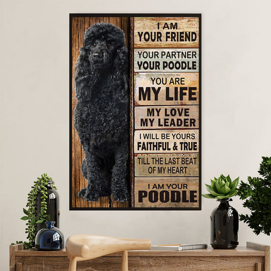 Poodle Best Friend Dog Poster Prints | Wall Art Gift for Poodle Puppies Lover