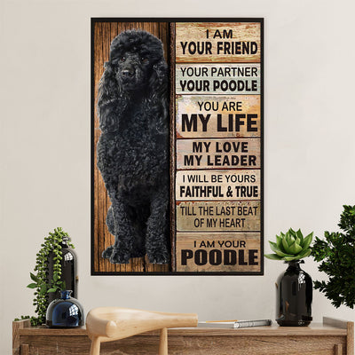 Poodle Best Friend Dog Canvas Wall Art Prints | Home Décor Gift for Poodle Puppies Lover
