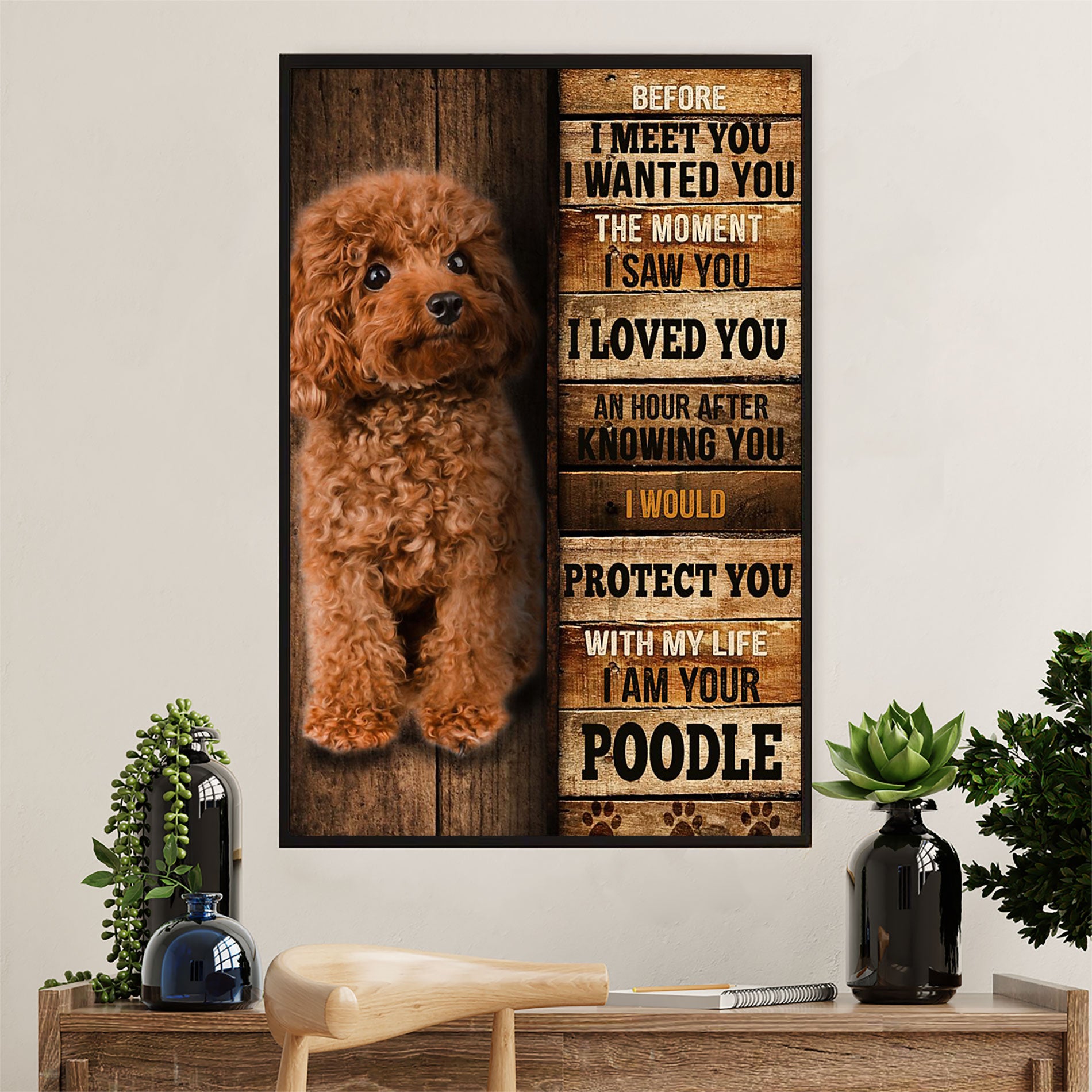I Am Your Poodle Dog Canvas Wall Art Prints | Home Décor Gift for Poodle Puppies Lover