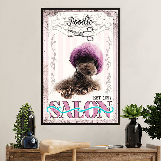 Poodle Hair Salon Dog Poster Prints | Wall Art Gift for Poodle Puppies Lover