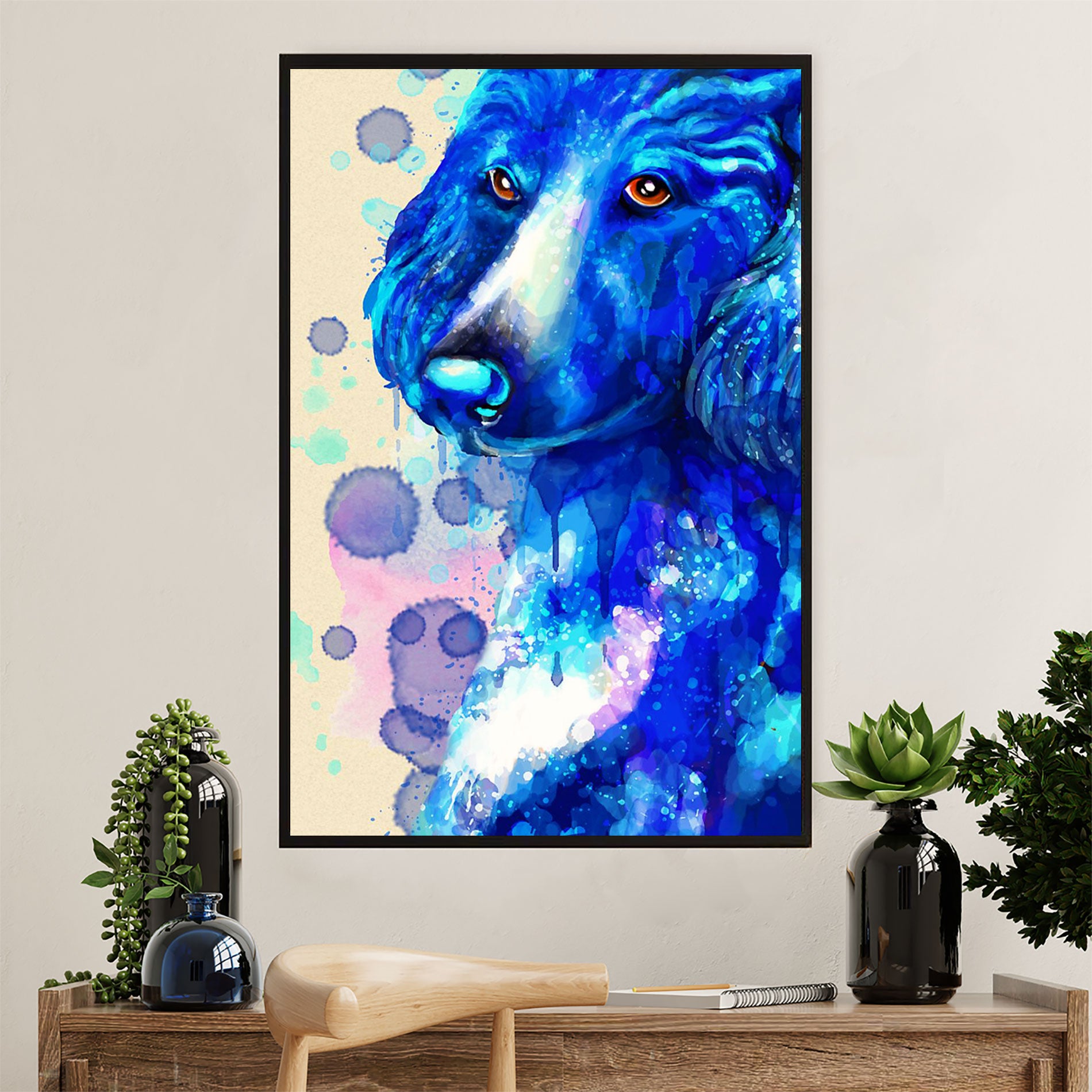Poodle Art Painting Dog Canvas Wall Art Prints | Home Décor Gift for Poodle Puppies Lover