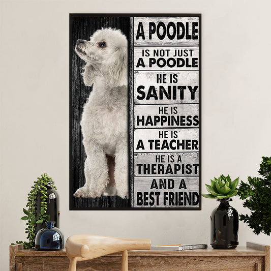 Poodle Best Friend Dog Poster Prints | Wall Art Gift for Poodle Puppies Lover