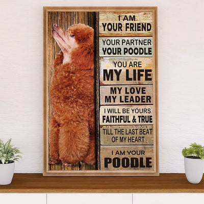 Poodle Best Friend Dog Poster Prints | Wall Art Gift for Poodle Puppies Lover