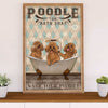 Funny Poodle Bath Soap Dog Poster Prints | Wall Art Gift for Poodle Puppies Lover