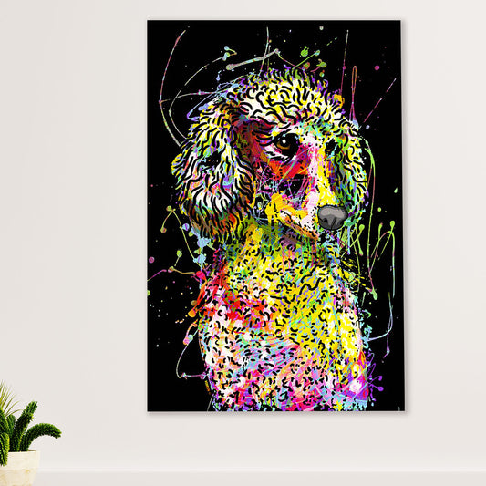Poodle Watercolor Painting Art Dog Canvas Wall Art Prints | Home Décor Gift for Poodle Puppies Lover