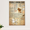 Poodle Knowledge Dog Poster Prints | Wall Art Gift for Poodle Puppies Lover