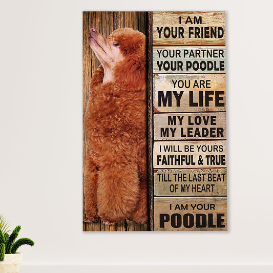 Poodle Best Friend Dog Canvas Wall Art Prints | Home Décor Gift for Poodle Puppies Lover