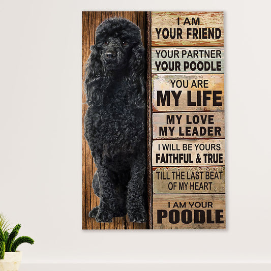 Poodle Best Friend Dog Canvas Wall Art Prints | Home Décor Gift for Poodle Puppies Lover