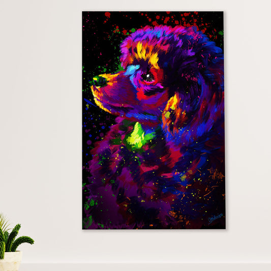 Poodle Watercolor Painting Art Dog Canvas Wall Art Prints | Home Décor Gift for Poodle Puppies Lover