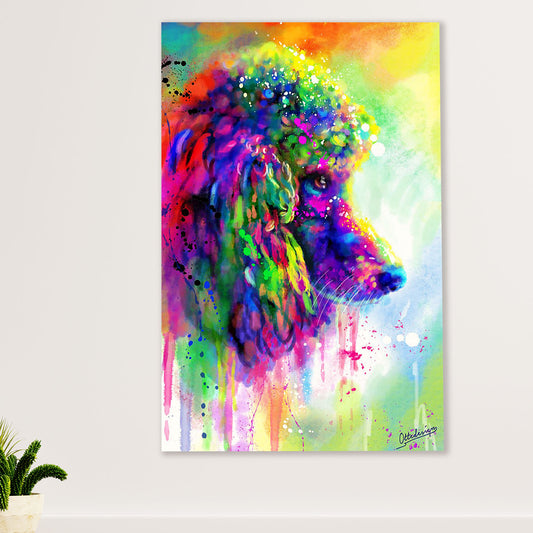 Poodle Watercolor Painting Art Dog Canvas Wall Art Prints | Home Décor Gift for Poodle Puppies Lover