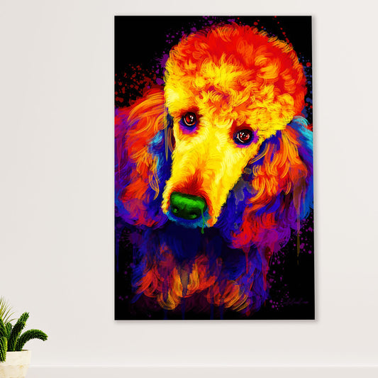Poodle Watercolor Painting Art Dog Canvas Wall Art Prints | Home Décor Gift for Poodle Puppies Lover