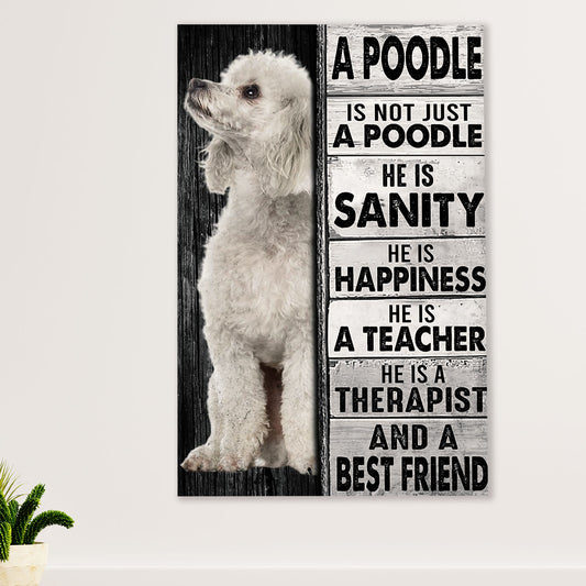 Poodle Best Friend Dog Canvas Wall Art Prints | Home Décor Gift for Poodle Puppies Lover