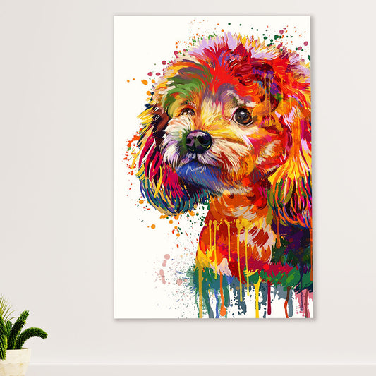 Poodle Watercolor Painting Art Dog Canvas Wall Art Prints | Home Décor Gift for Poodle Puppies Lover