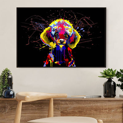 Poodle Watercolor Art Painting Dog Poster Prints | Wall Art Gift for Poodle Puppies Lover