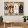 Poodle Be Strong Be Brave Dog Canvas Wall Art Prints | Home Décor Gift for Poodle Puppies Lover