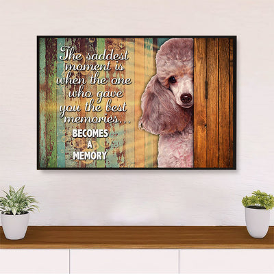 Poodle Memorial Passed Away Dog Canvas Wall Art Prints | Home Décor Gift for Poodle Puppies Lover