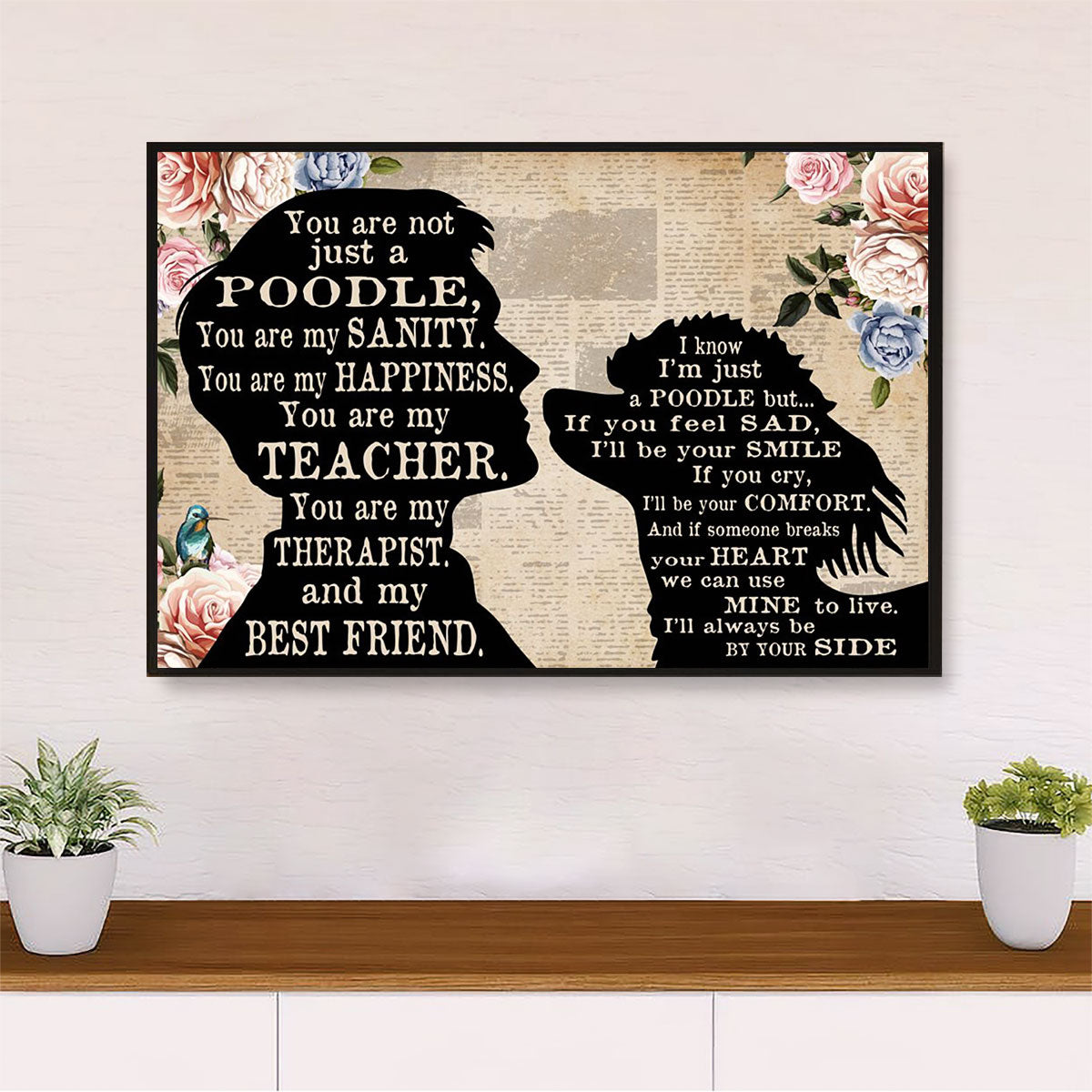 From Daddy to Poodle Dog Poster Prints | Wall Art Gift for Poodle Puppies Lover