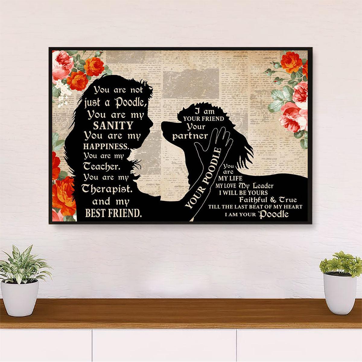 From Child to Poodle Dog Poster Prints | Wall Art Gift for Poodle Puppies Lover