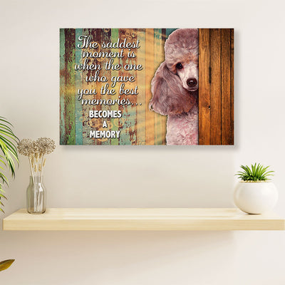Poodle Memorial Passed Away Dog Poster Prints | Wall Art Gift for Poodle Puppies Lover