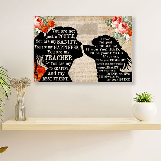 From Mommy to Poodle Dog Canvas Wall Art Prints | Home Décor Gift for Poodle Puppies Lover