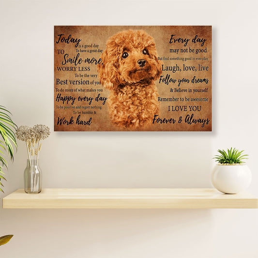 From Poodle to Owner Dog Canvas Wall Art Prints | Home Décor Gift for Poodle Puppies Lover
